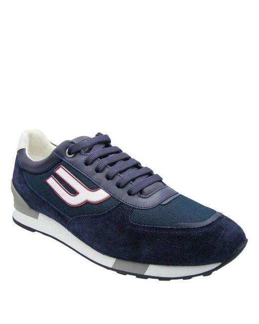 Bally Blue Gizmo Calf Suede Low-Top Sneakers, Brand Size 6 Us for men
