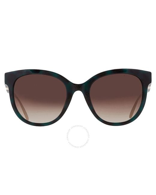 Carolina Herrera Brown Grey Oval Sunglasses Shn621m 0921 52