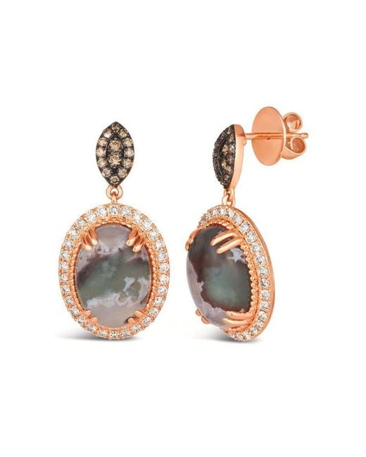 Le Vian Multicolor Ladies Peackock Aquaprase Earrings Set