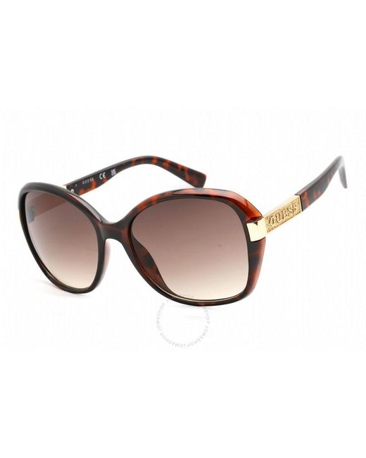 Guess Factory Gradient Brown Butterfly Sunglasses Gf0371 52f 57