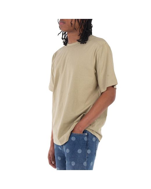 Burberry Natural Cotton Crewneck Oversize T-Shirt for men