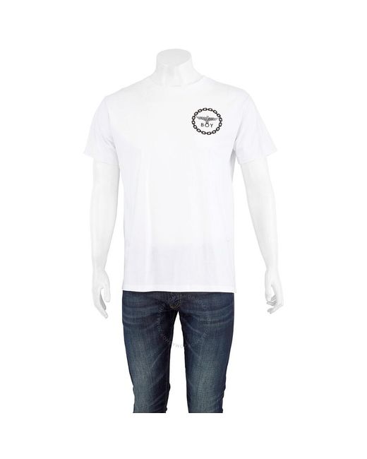 BOY London White Eagle Backprint Regular-fit T-shirt for men