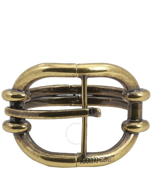 Roberto Cavalli Metallic Antique Buckle Bracelet