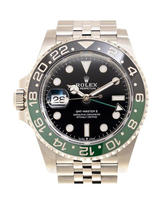 Rolex Metallic Gmt-master Ii Automatic Black Dial Jubilee Watch -0002 for men