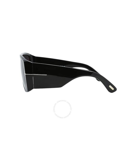 Tom Ford Gray Raven Smoke Gradient Browline Sunglasses Ft1036 01b 60