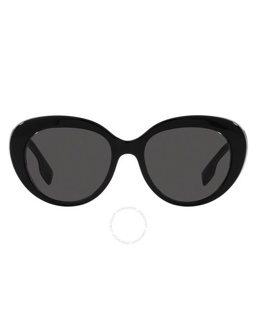 Burberry Black Rose Dark Grey Cat Eye Sunglasses Be4298 397787 54