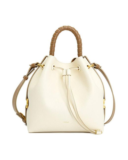 Chloé Natural Misty Ivory Marcie Bucket Bag