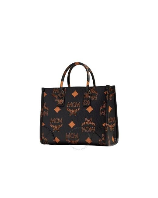 MCM Black Small Munchen Tote Bag