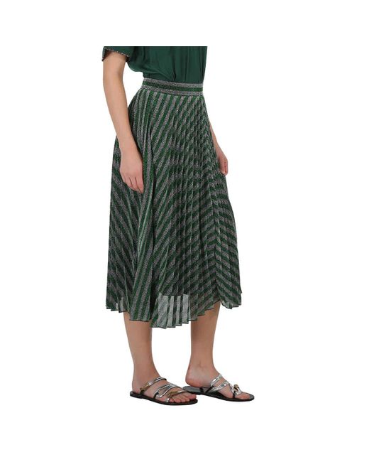 Essentiel Antwerp Green Essentiel Restart Pleated Skirt