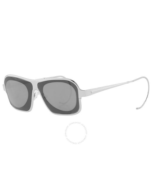 Raf Simons Gray X Linda Farrow Grey Rectangular Sunglasses Raf19c2 50