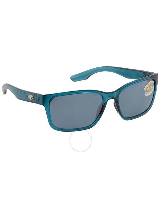Costa Del Mar Blue Palmas Gray Silver Mirror Polarized Polycarbonate Sunglasses 6s9081 908106 57