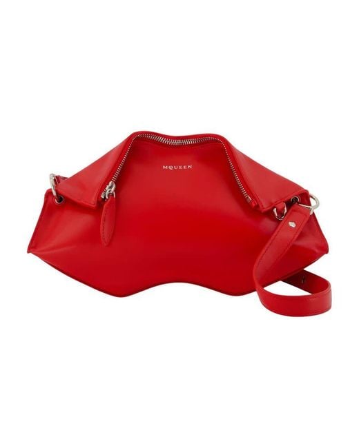 McQueen Red Manta Clutch