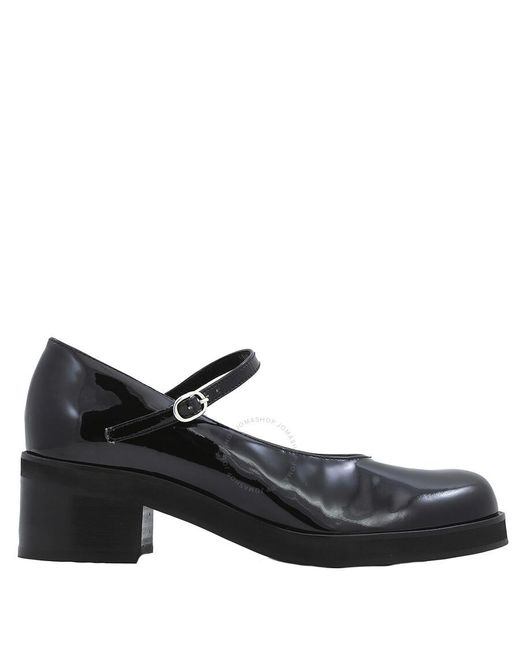 By Far Black Beth Mary Jane Patent Leather Pumps