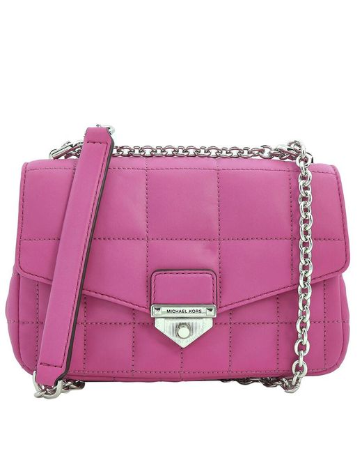 Michael Kors Pink Soho Small Quilted Leather Shoulder Bag