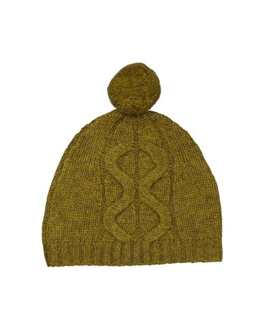 Bonpoint Green Kids Cable-knit Beanie
