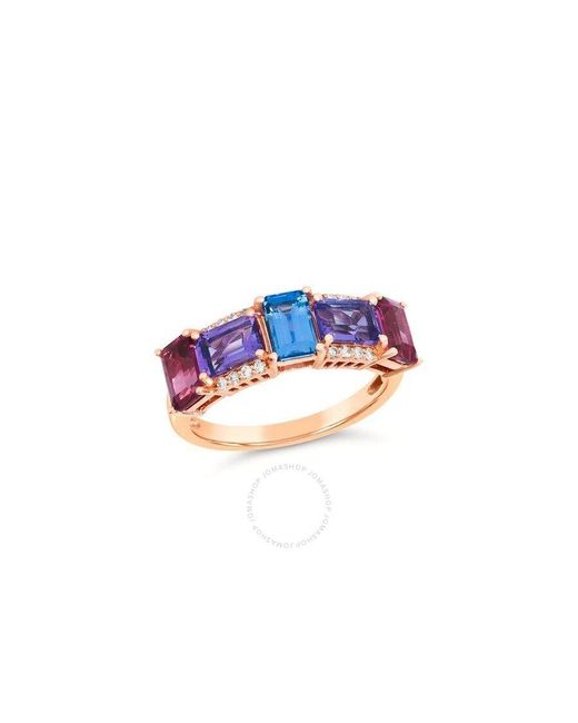 Le Vian Blue Ladies Raspberry Rhodolite Rings Set