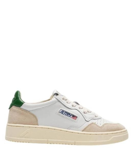 Autry White Medalist Low-Top Sneakers, Brand Size 39 Us