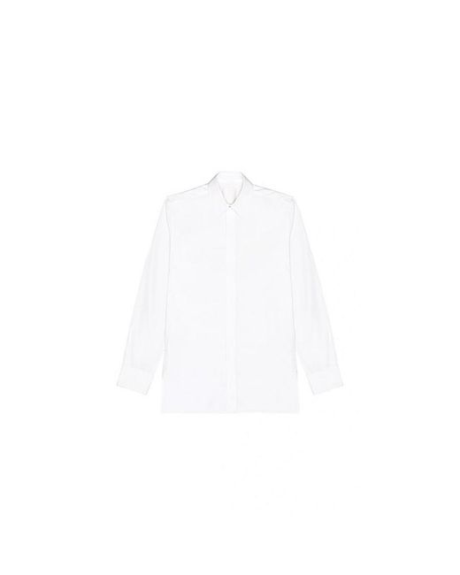 Givenchy Contemporary Ls Shirt W/ 4G Embroidery_White, Brand Size 40 (Us