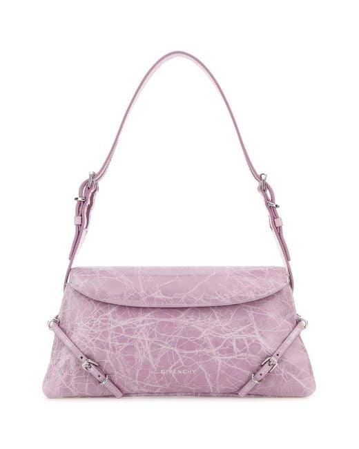 Givenchy Purple Lilac Leather Pa Tit Voyou Shoulder Bag