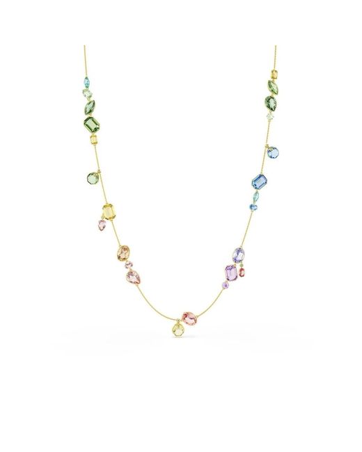 Swarovski Metallic Gema Strand-Tone Plated Necklace