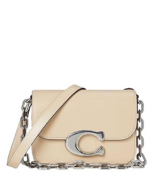 COACH Natural Idol Calf Leather Shoulder Bag