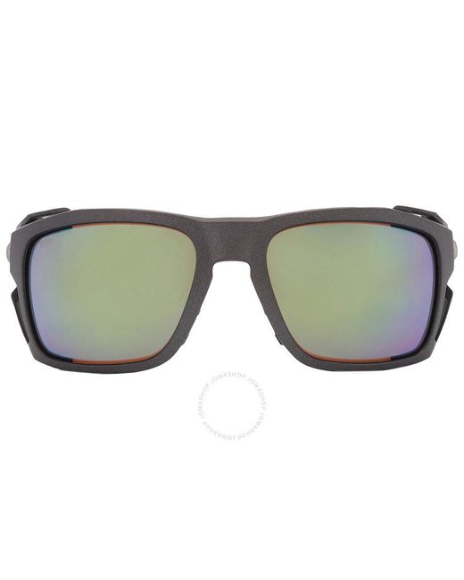 Costa Del Mar Gray King Tide 8 Green Mirror Polarized Glass Wrap Sunglasses 6s9111 911102 60 for men