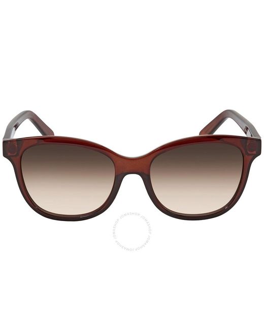Ferragamo Brown Rectangular Sunglasses  210 55