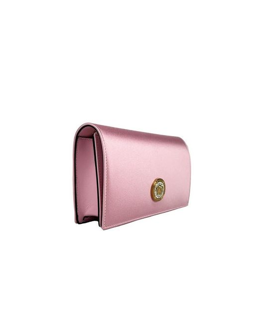 Versace Pink Medusa Crystal Crossbody Bag