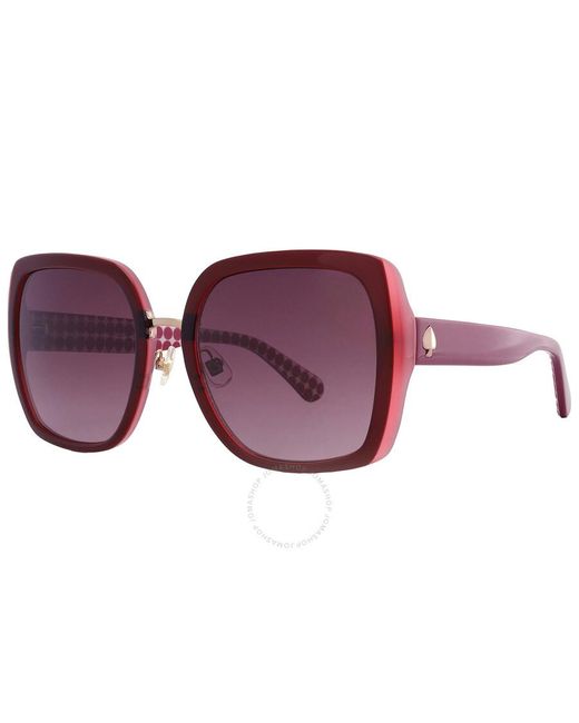 Kate Spade Purple Burgundy Shaded Sport Sunglasses Kimber/g/s 0c9a/3x 56