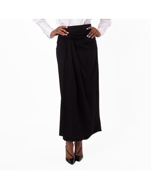 Bally Black Asymmetric Ruffled Skirt