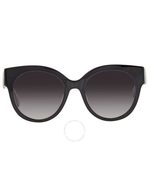 Longchamp Black Grey Gradient Round Sunglasses Lo673s 001 53