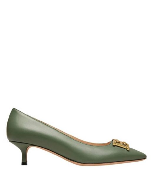 Bally Green Evanca 45 Leather Pumps, Brand Size 36 Us