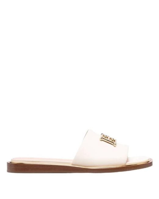 Bally Natural Eloise B Chain Leather Sandals, Brand Size 39 Us