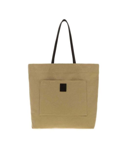 The Row Natural Khaki Canvas Tori Shopping Bag Cretadarkbrownans Borse A Tracolla for men