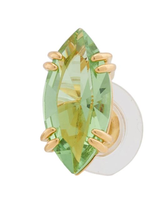 Swarovski Green Gema, -Tone Plated Stud Earrings