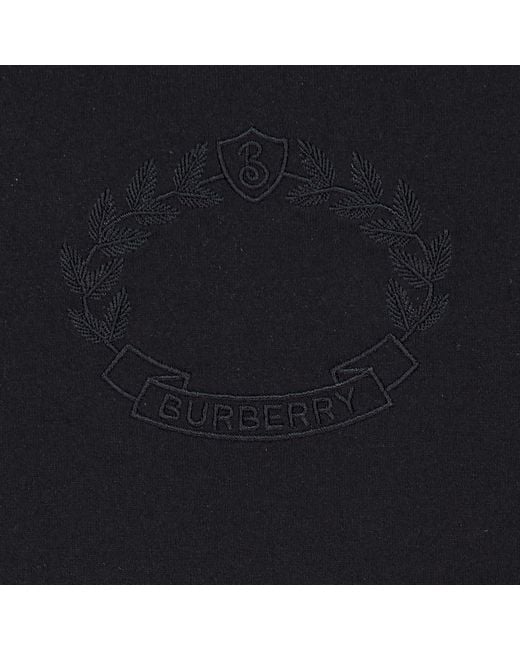 Burberry Black Margot Crest Embroidered Cotton T-Shirt