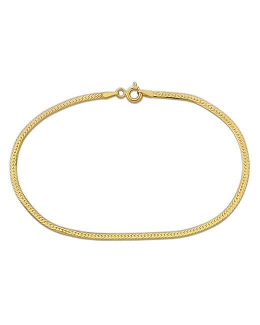 Amour Metallic 2Mm Herringbone Chain Bracelet