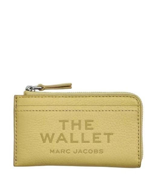 Marc Jacobs Metallic Marc Jacob Top Zip Leather Wallet