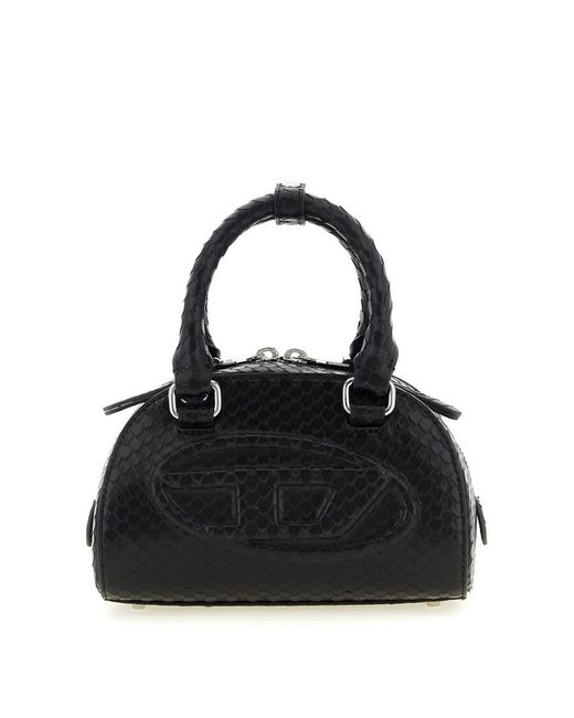 DIESEL Black 1Dr Dome Mini Crossbody Bag