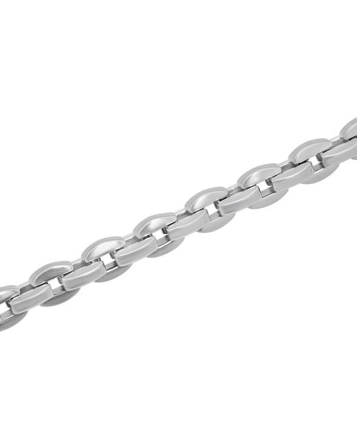 Robert Alton Metallic Oval Link Stainless Steel Bracelet for men