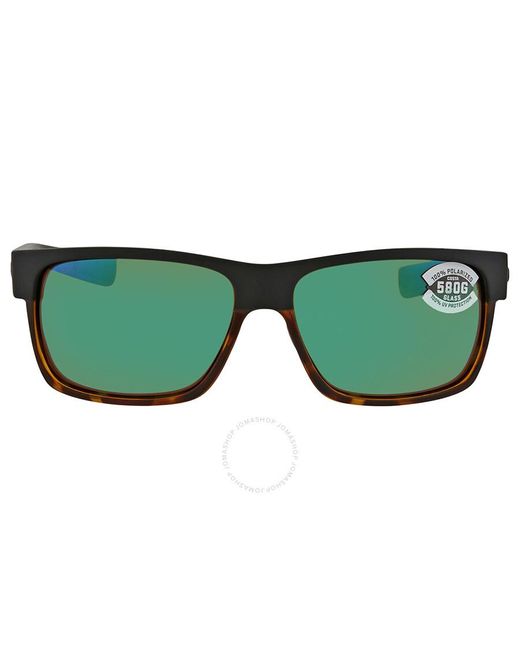 Costa Del Mar Half Moon Green Mirror Polarized Glass Sunglasses Hfm 181 Ogmglp 60 for men