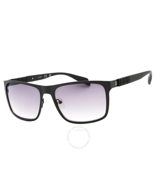 Guess Factory Brown Smoke Gradient Rectangular Sunglasses Gf0169 02b 58 for men