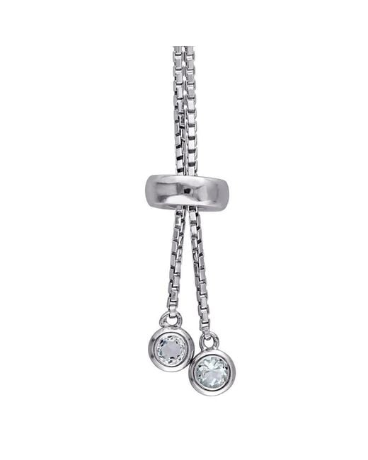 Amour Metallic 3 3/4 Ct Tgw Topaz Tassel Bolo Bracelet