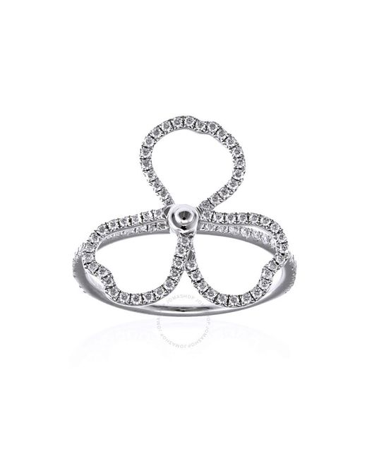 Tiffany & Co Metallic & Co. Paper Flowers Diamond Open Flower Ring