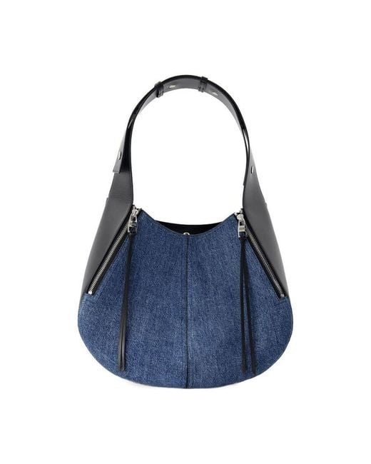 McQueen Blue Skull Hobo Bag