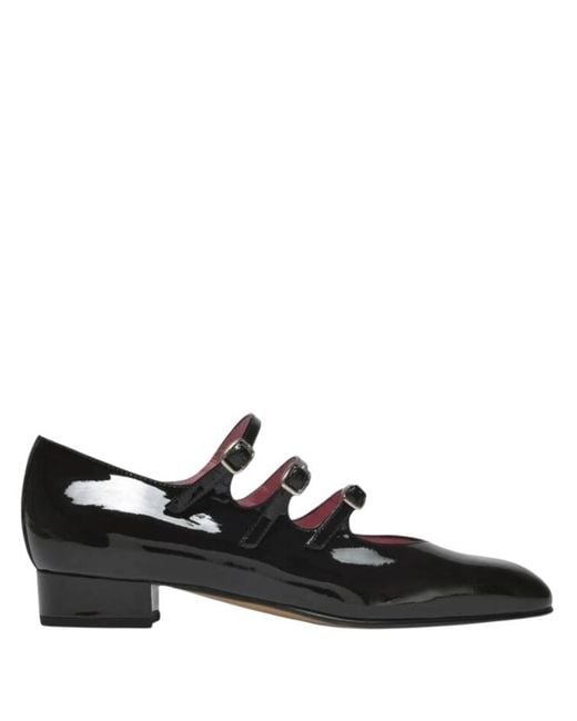 CAREL PARIS Black Ariana Patent Leather Mary Jane Pumps, Brand Size 37.5 Us