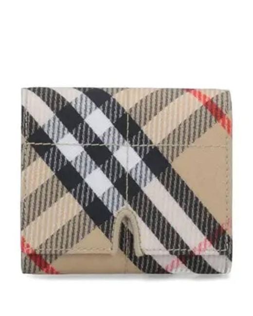 Burberry Metallic Vintage Check Trifold Wallet