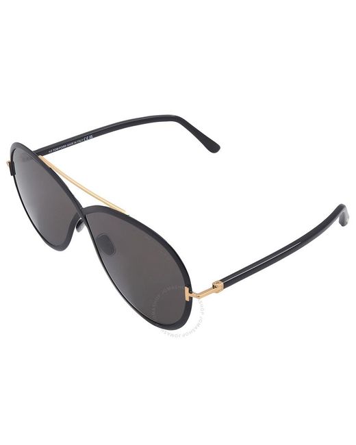 Tom Ford Metallic Rickie Smoke Butterfly Sunglasses Ft1007 01a 65