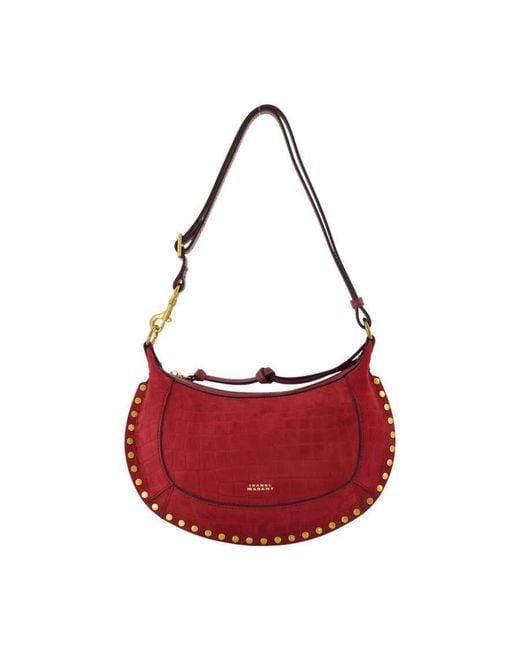 Isabel Marant Red Oskan Moon Shoulder Bag