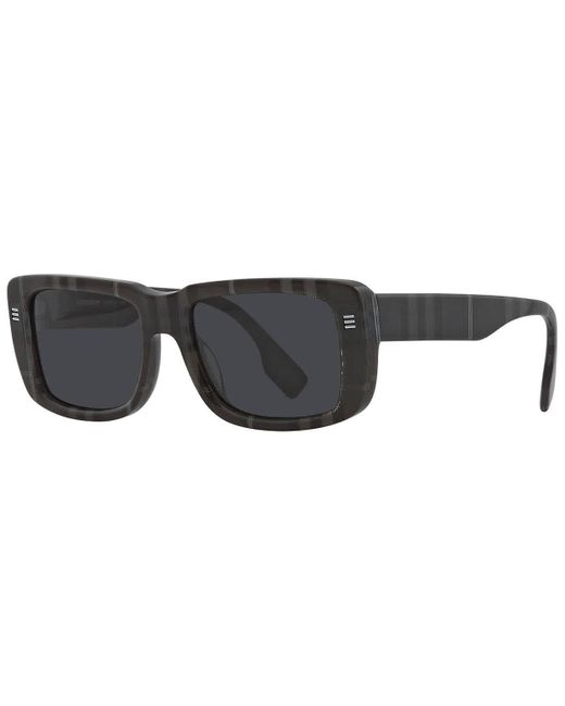 Burberry Black Jarvis Dark Gray Rectangular Sunglasses Be4376u 380487 55 for men